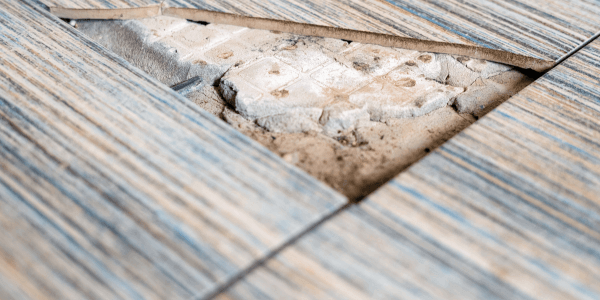 asbestos floor tiles cracked