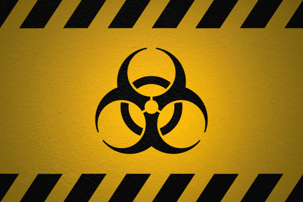 danger sign biohazard cleanup